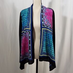 Allison Daley Bandana Cardigan Sweater Small Petite